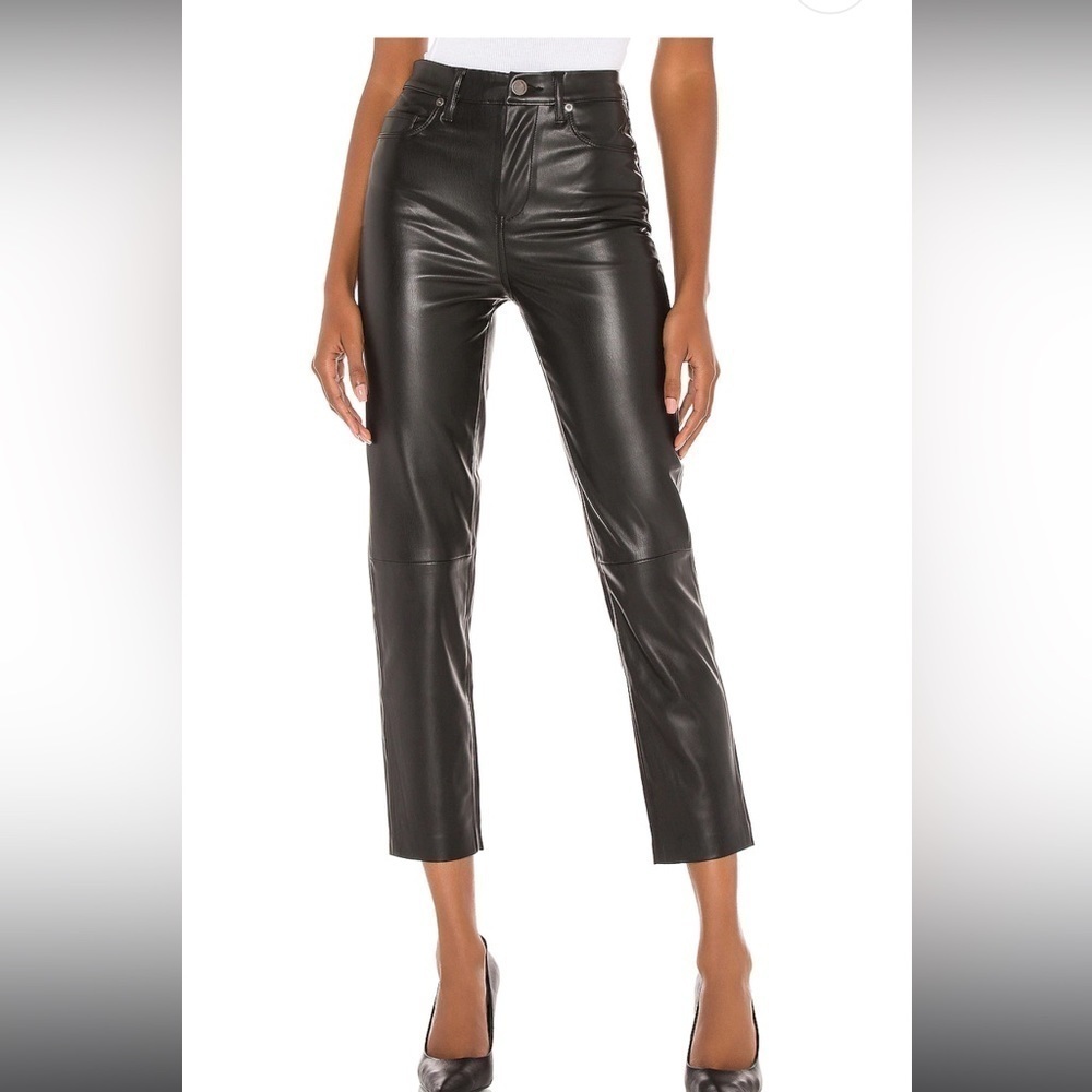 Blank NYC Leather Straight Leg Pants Size 27